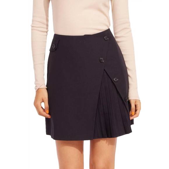 NEW EVA FRANCO tailored mini skirt in dark navy - Picture 1 of 5